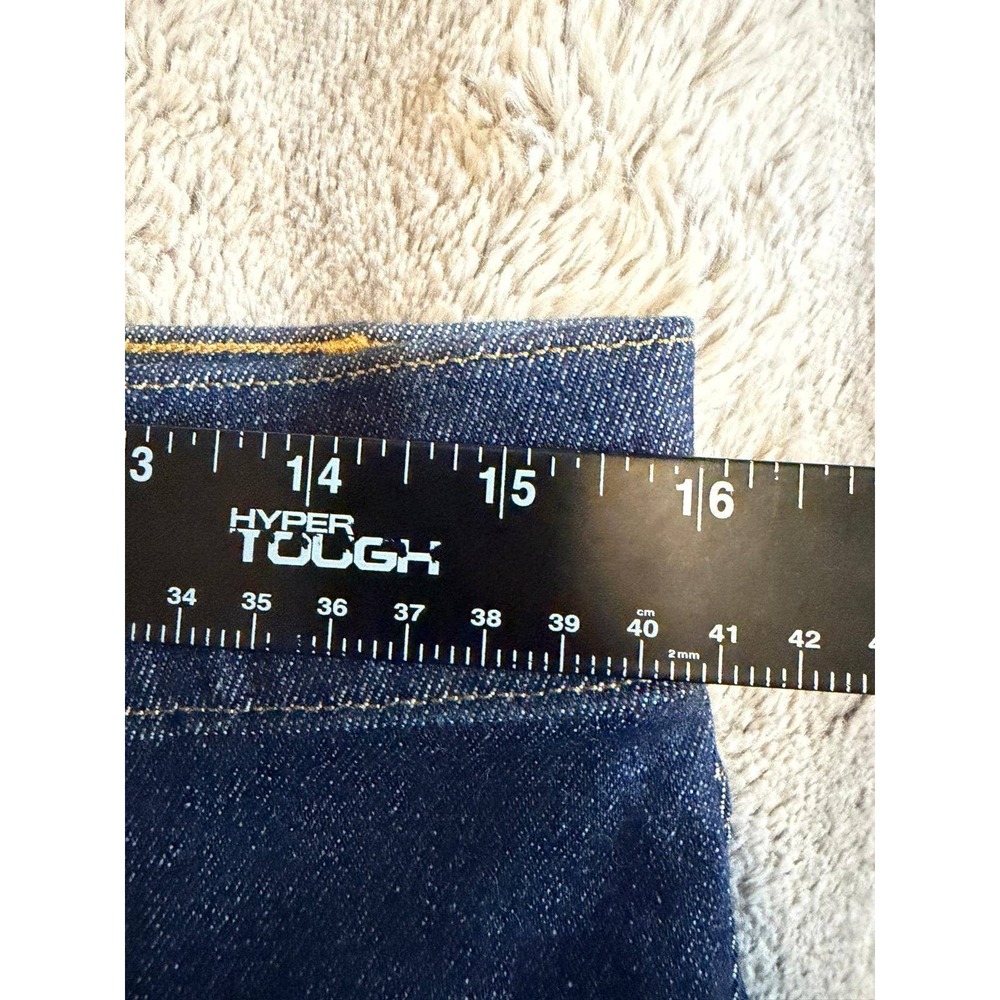 Spanx Flare Jeans Raw Indigo Dark Wash High Rise Pull On 21288R Large Regular - Picture 8 of 9
